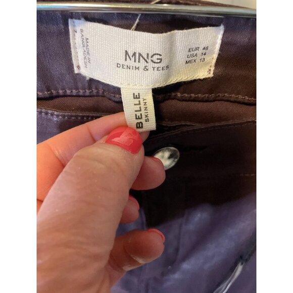 MNG Belle Dark Wash Denim Skinny Jeans SZ 14 Regular Length - Picture 5 of 8